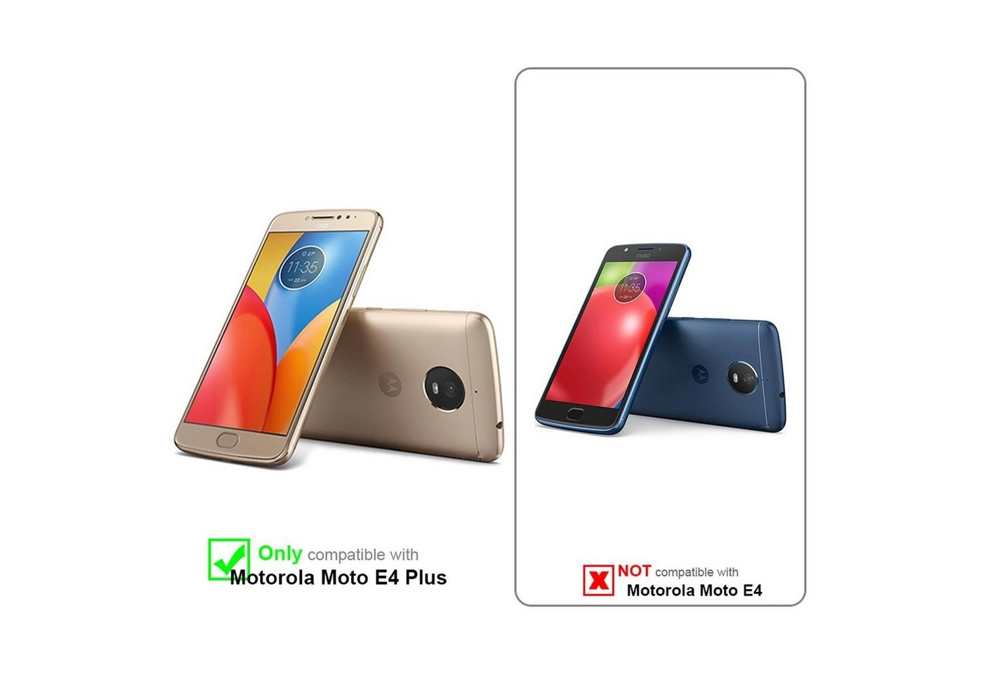 Cadorabo 3x Panzer Folie für Motorola MOTO E4 PLUS Schutzfolie in KRISTALL KLAR 3er Pack Gehärtetes (Tempered) Display-Schutzglas in 9H Härte mit 3D Touch Kompatibilität