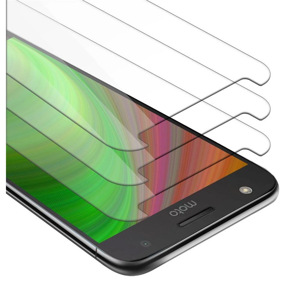 Cadorabo 3x Panzer Folie für Motorola MOTO Z PLAY Schutzfolie in KRISTALL KLAR 3er Pack Gehärtetes (Tempered) Display-Schutzglas in 9H Härte mit 3D Touch Kompatibilität