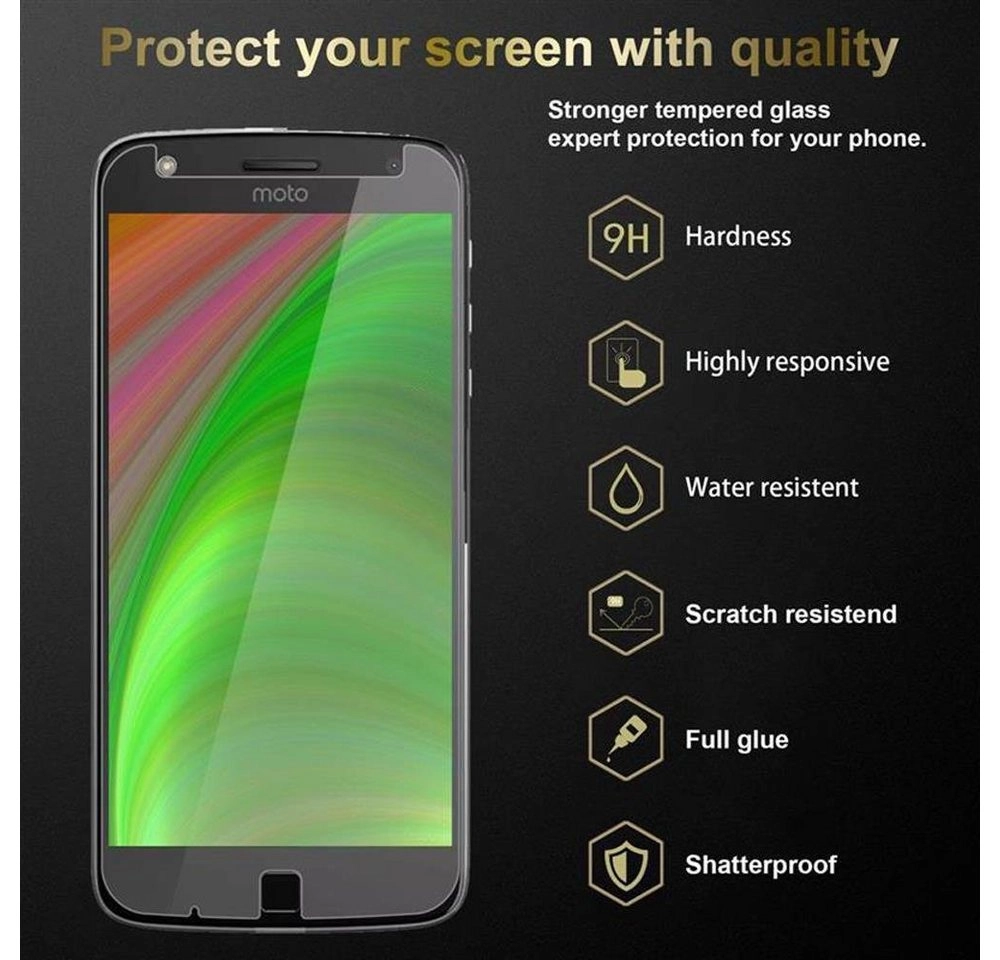 Cadorabo 3x Panzer Folie für Motorola MOTO Z PLAY Schutzfolie in KRISTALL KLAR 3er Pack Gehärtetes (Tempered) Display-Schutzglas in 9H Härte mit 3D Touch Kompatibilität