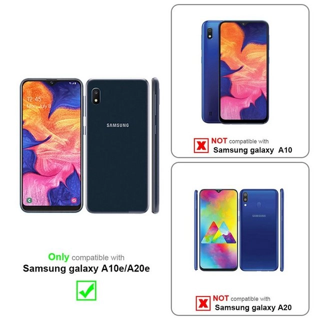 Cadorabo 3x Panzer Folie für Samsung Galaxy A20E Schutzfolie in KRISTALL KLAR 3er Pack Gehärtetes (Tempered) Display-Schutzglas in 9H Härte mit 3D Touch Kompatibilität