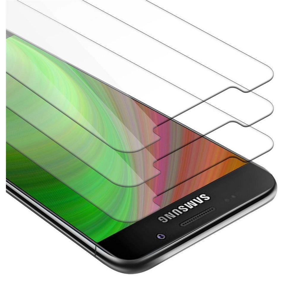 Cadorabo 3x Panzer Folie für Samsung Galaxy A3 2016 Schutzfolie in KRISTALL KLAR 3er Pack Gehärtetes (Tempered) Display-Schutzglas in 9H Härte mit 3D Touch Kompatibilität