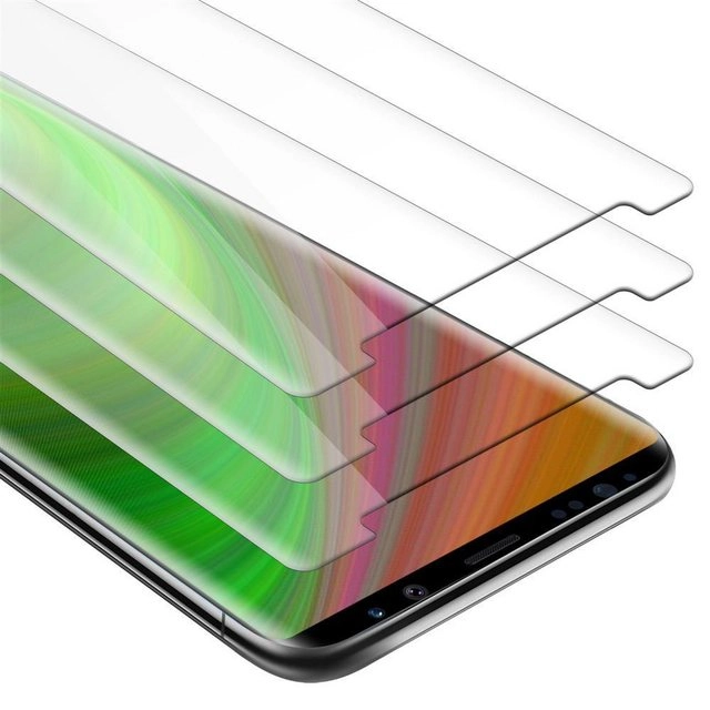 Cadorabo 3x Panzer Folie für Samsung Galaxy NOTE 8 Schutzfolie in KRISTALL KLAR 3er Pack Gehärtetes (Tempered) Display-Schutzglas in 9H Härte mit 3D Touch Kompatibilität