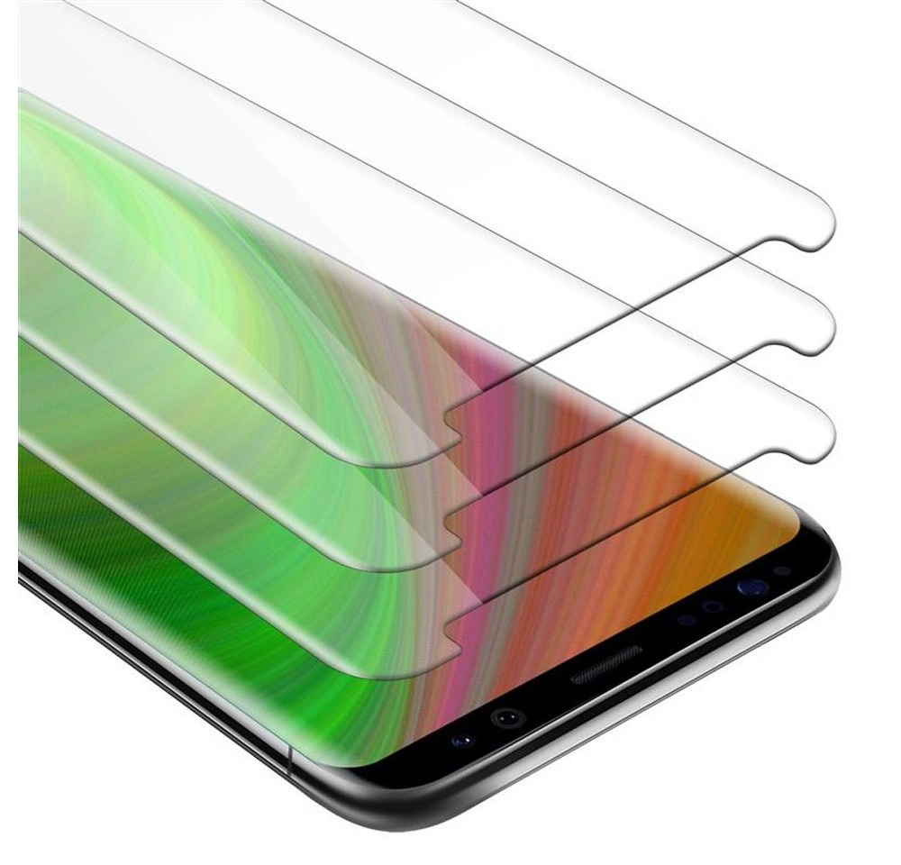 Cadorabo 3x Panzer Folie für Samsung Galaxy S8 PLUS Schutzfolie in KRISTALL KLAR 3er Pack Gehärtetes (Tempered) Display-Schutzglas in 9H Härte mit 3D Touch Kompatibilität