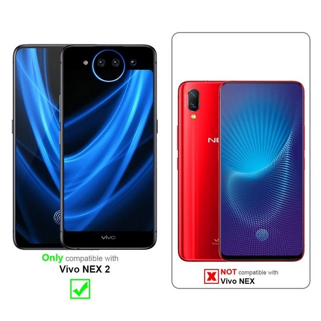 Cadorabo 3x Panzer Folie für Vivo NEX 2 Schutzfolie in KRISTALL KLAR 3er Pack Gehärtetes (Tempered) Display-Schutzglas in 9H Härte mit 3D Touch Kompatibilität