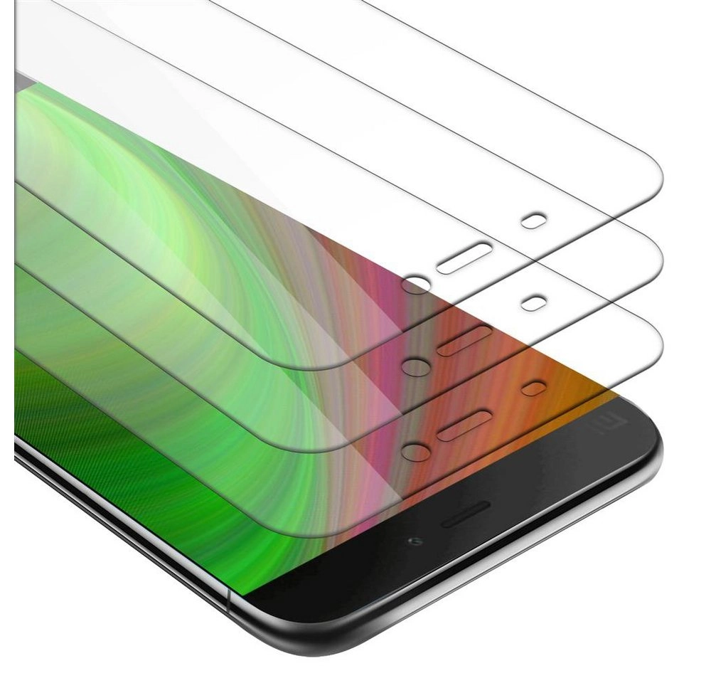 Cadorabo 3x Panzer Folie für Xiaomi Mi 5 Schutzfolie in KRISTALL KLAR 3er Pack Gehärtetes (Tempered) Display-Schutzglas in 9H Härte mit 3D Touch Kompatibilität