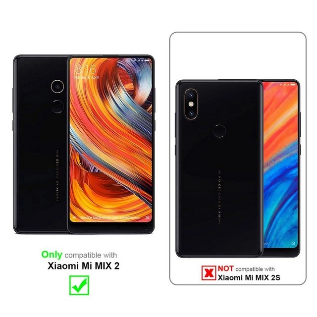 Cadorabo 3x Panzer Folie für Xiaomi Mi Mix 2 Schutzfolie in KRISTALL KLAR 3er Pack Gehärtetes (Tempered) Display-Schutzglas in 9H Härte mit 3D Touch Kompatibilität