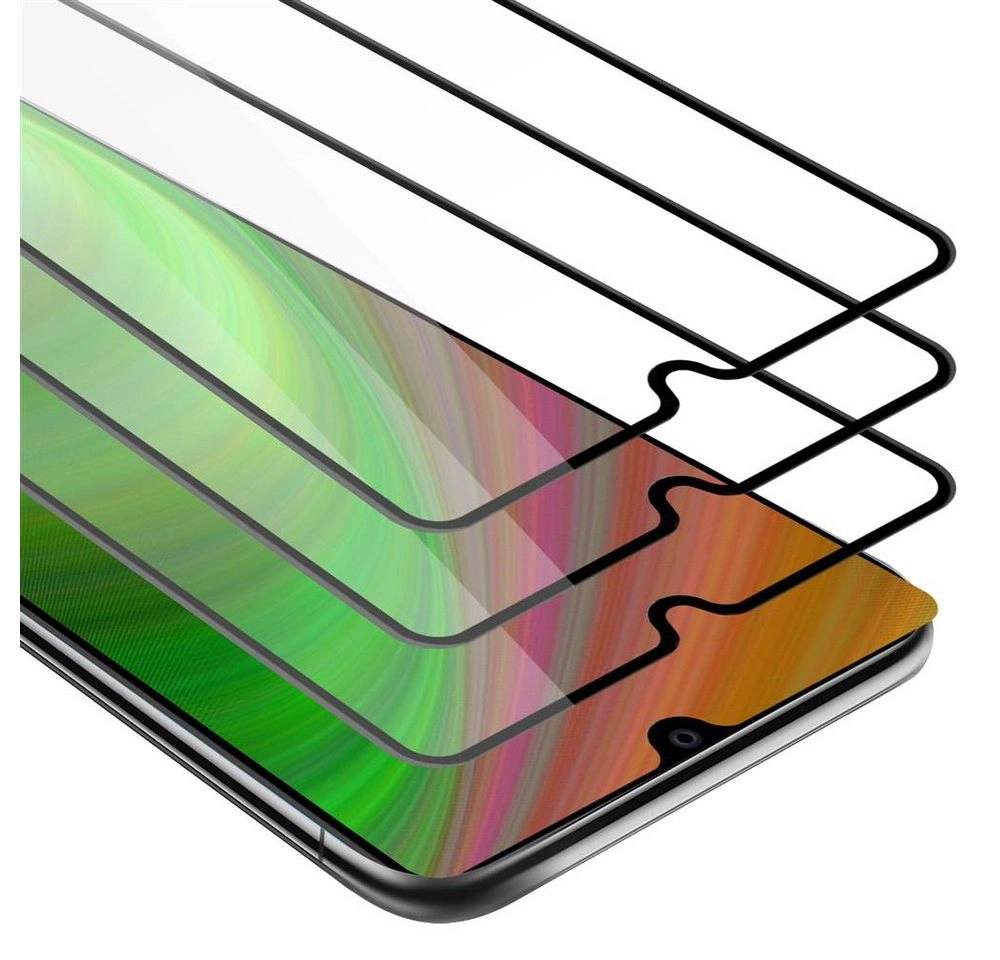 Cadorabo 3x Vollbild Panzer Folie für Huawei MATE 20 Schutzfolie in TRANSPARENT mit SCHWARZ 3er Pack Gehärtetes (Tempered) Display-Schutzglas in 9H Härte mit 3D Touch