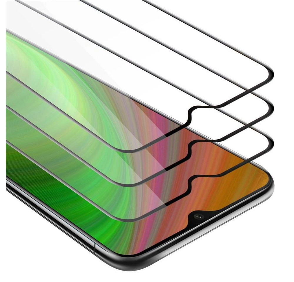 Cadorabo 3x Vollbild Panzer Folie für OnePlus 6T Schutzfolie in TRANSPARENT mit SCHWARZ 3er Pack Gehärtetes (Tempered) Display-Schutzglas in 9H Härte mit 3D Touch