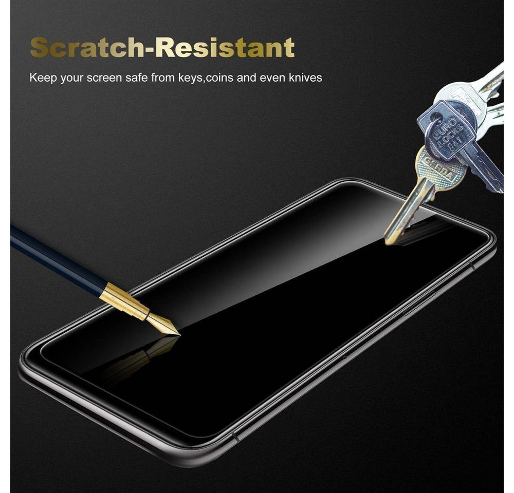 Cadorabo 3x Vollbild Panzer Folie für OnePlus 6T Schutzfolie in TRANSPARENT mit SCHWARZ 3er Pack Gehärtetes (Tempered) Display-Schutzglas in 9H Härte mit 3D Touch
