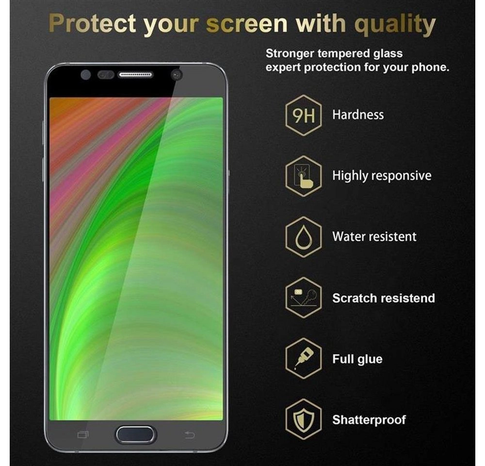 Cadorabo 3x Vollbild Panzer Folie für Samsung Galaxy NOTE 5 Schutzfolie in TRANSPARENT mit SCHWARZ 3er Pack Gehärtetes (Tempered) Display-Schutzglas in 9H Härte mit 3D Touch