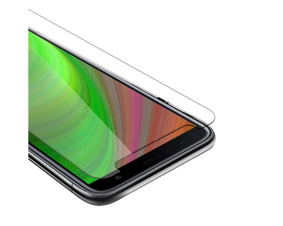 Cadorabo Panzer Folie für Samsung Galaxy J6 PLUS Schutzfolie in KRISTALL KLAR Gehärtetes (Tempered) Display-Schutzglas in 9H Härte mit 3D Touch (RETAIL PACKAGING)