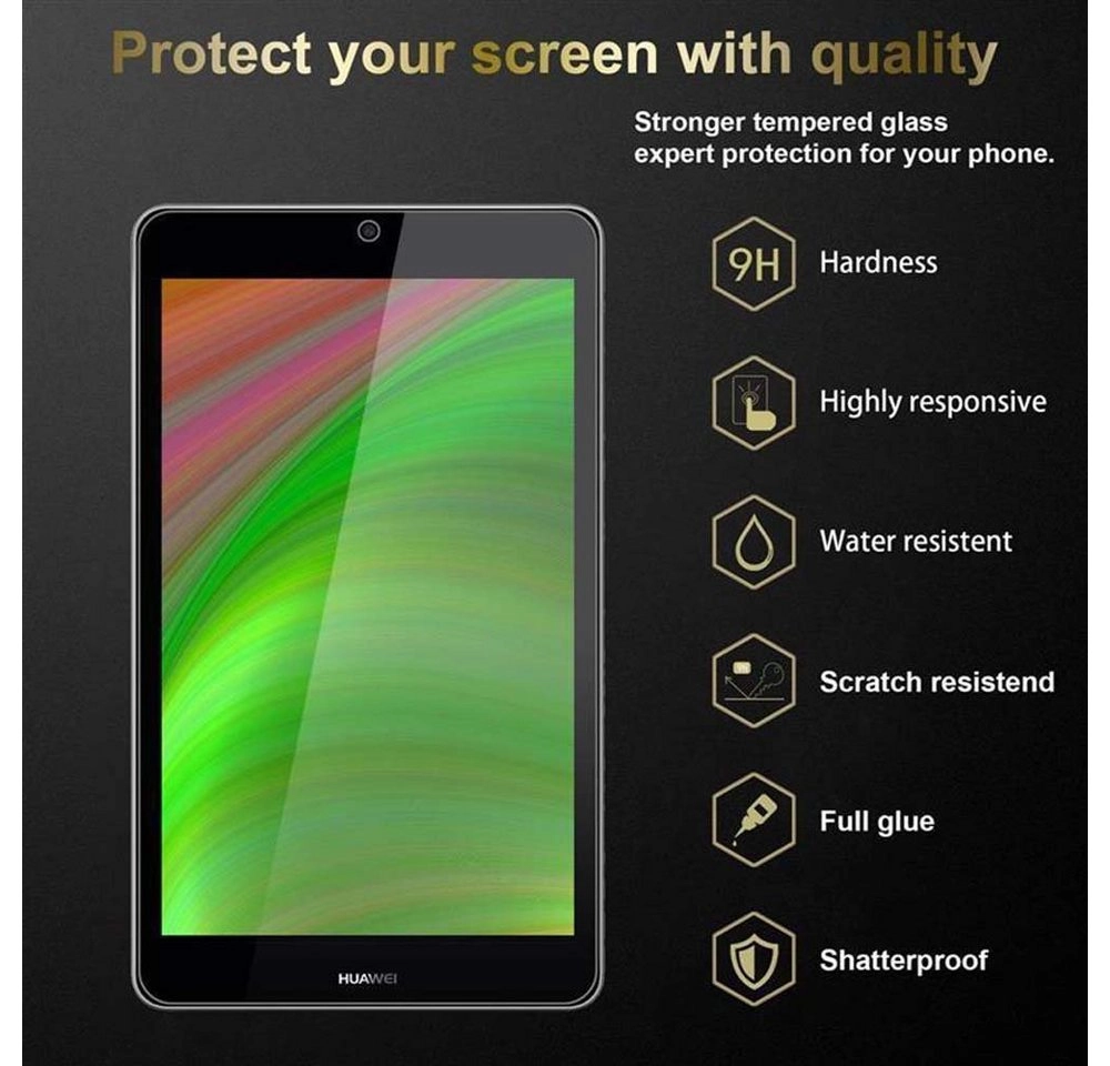 Cadorabo 3x Panzer Folie für Huawei MediaPad T3 7 (7.0" Zoll) Schutzfolie in KRISTALL KLAR 3er Pack Gehärtetes (Tempered) Display-Schutzglas in 9H Härte mit 3D Touch Kompatibilität