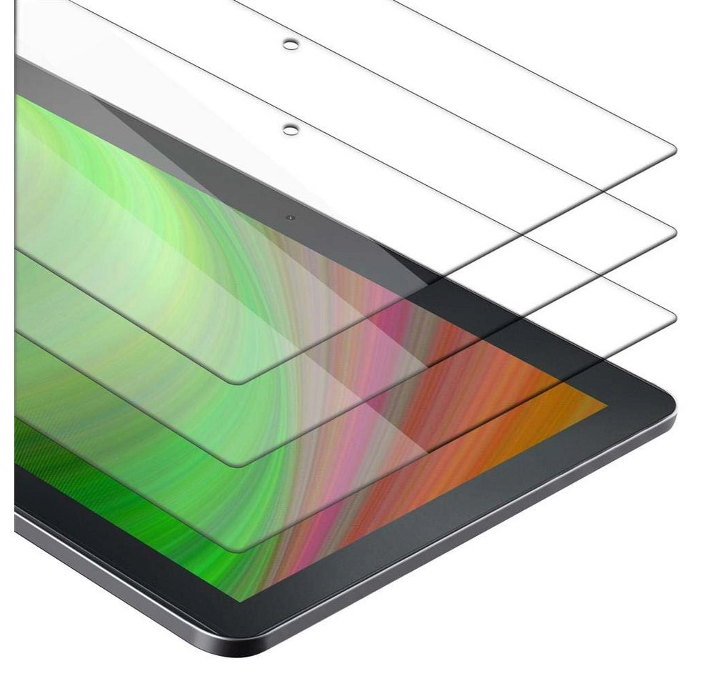 Cadorabo 3x Panzer Folie für Lenovo Tab 4 10 (10.1" Zoll) Schutzfolie in KRISTALL KLAR 3er Pack Gehärtetes (Tempered) Display-Schutzglas in 9H Härte mit 3D Touch Kompatibilität