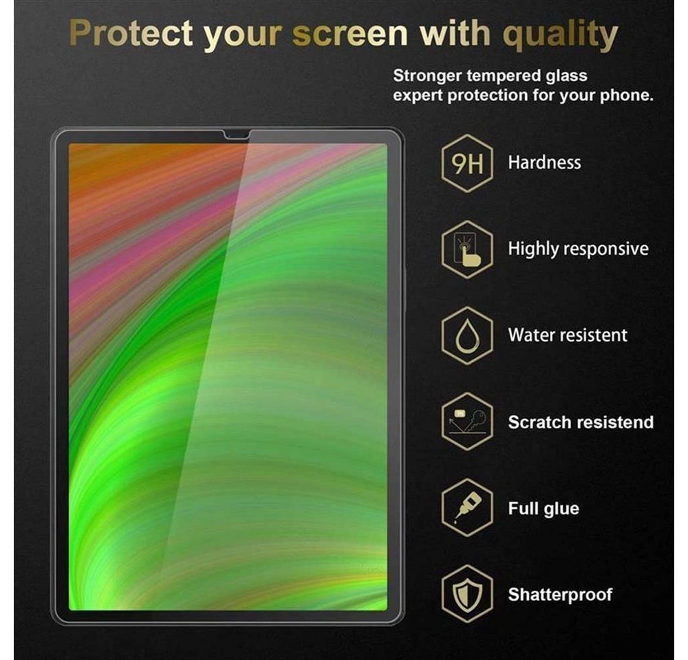 Cadorabo 3x Panzer Folie für Samsung Galaxy Tab S5e (10.5" Zoll) SM-T725N Schutzfolie in KRISTALL KLAR 3er Pack Gehärtetes (Tempered) Display-Schutzglas in 9H Härte mit 3D Touch Kompatibilität