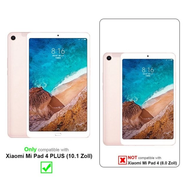 Cadorabo 3x Panzer Folie für Xiaomi Mi Pad 4 PLUS (10.1" Zoll) Schutzfolie in KRISTALL KLAR 3er Pack Gehärtetes (Tempered) Display-Schutzglas in 9H Härte mit 3D Touch Kompatibilität