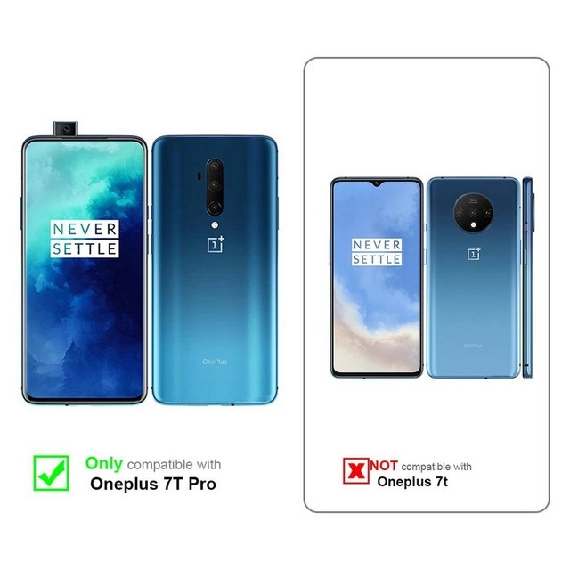 Cadorabo Panzer Folie für OnePlus 7T PRO Schutzfolie in KRISTALL KLAR Gehärtetes (Tempered) Display-Schutzglas in 9H Härte mit 3D Touch Kompatibilität