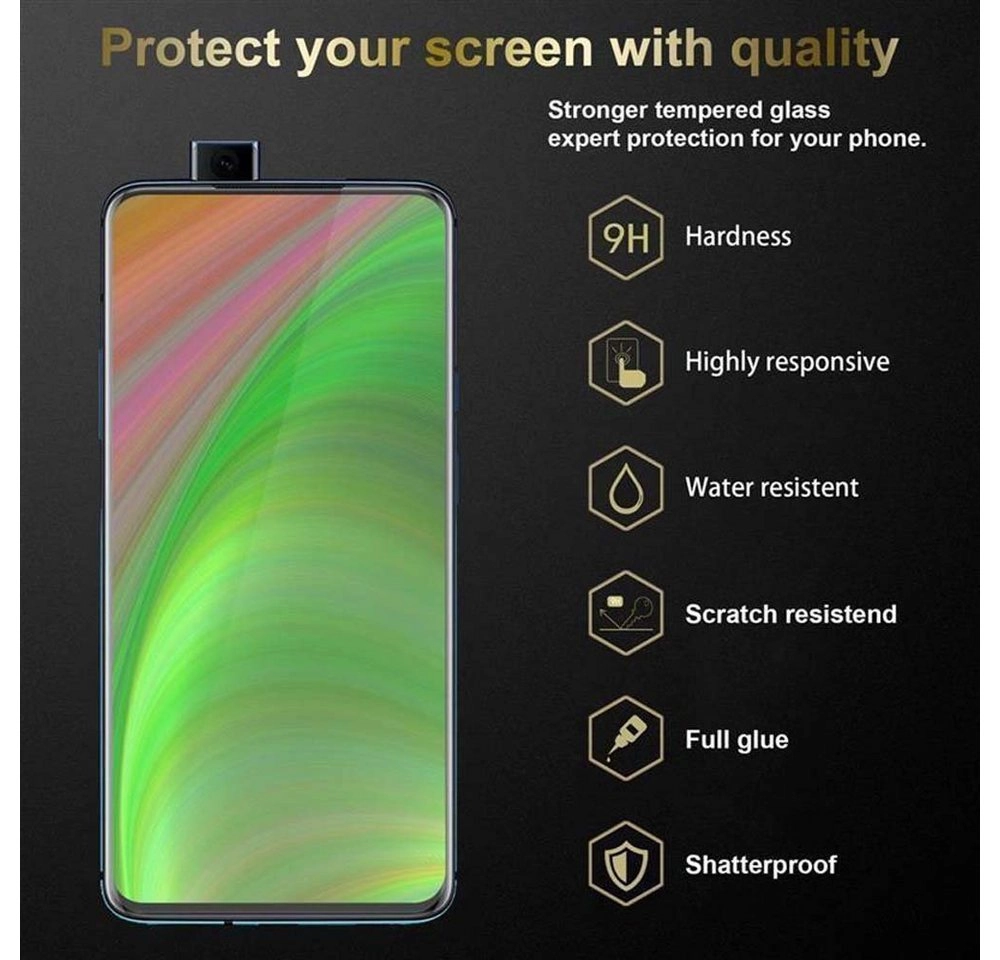 Cadorabo Panzer Folie für OnePlus 7T PRO Schutzfolie in KRISTALL KLAR Gehärtetes (Tempered) Display-Schutzglas in 9H Härte mit 3D Touch Kompatibilität