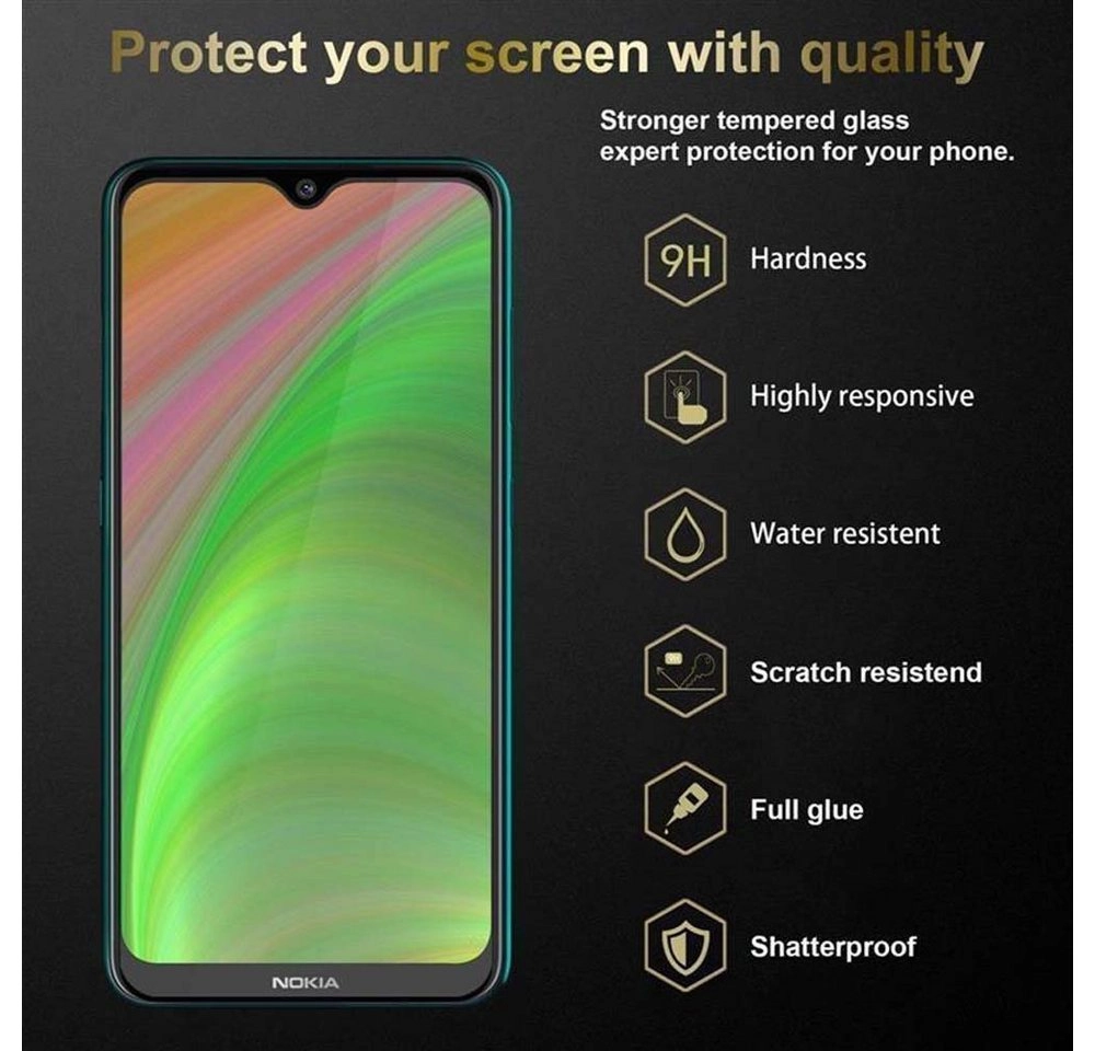 Cadorabo 3x Panzer Folie für Nokia 7.2 Schutzfolie in KRISTALL KLAR 3er Pack Gehärtetes (Tempered) Display-Schutzglas in 9H Härte mit 3D Touch Kompatibilität