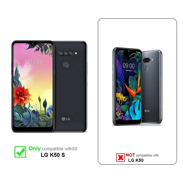 Cadorabo 3x Panzer Folie für LG K50s Schutzfolie in KRISTALL KLAR 3er Pack Gehärtetes (Tempered) Display-Schutzglas in 9H Härte mit 3D Touch Kompatibilität