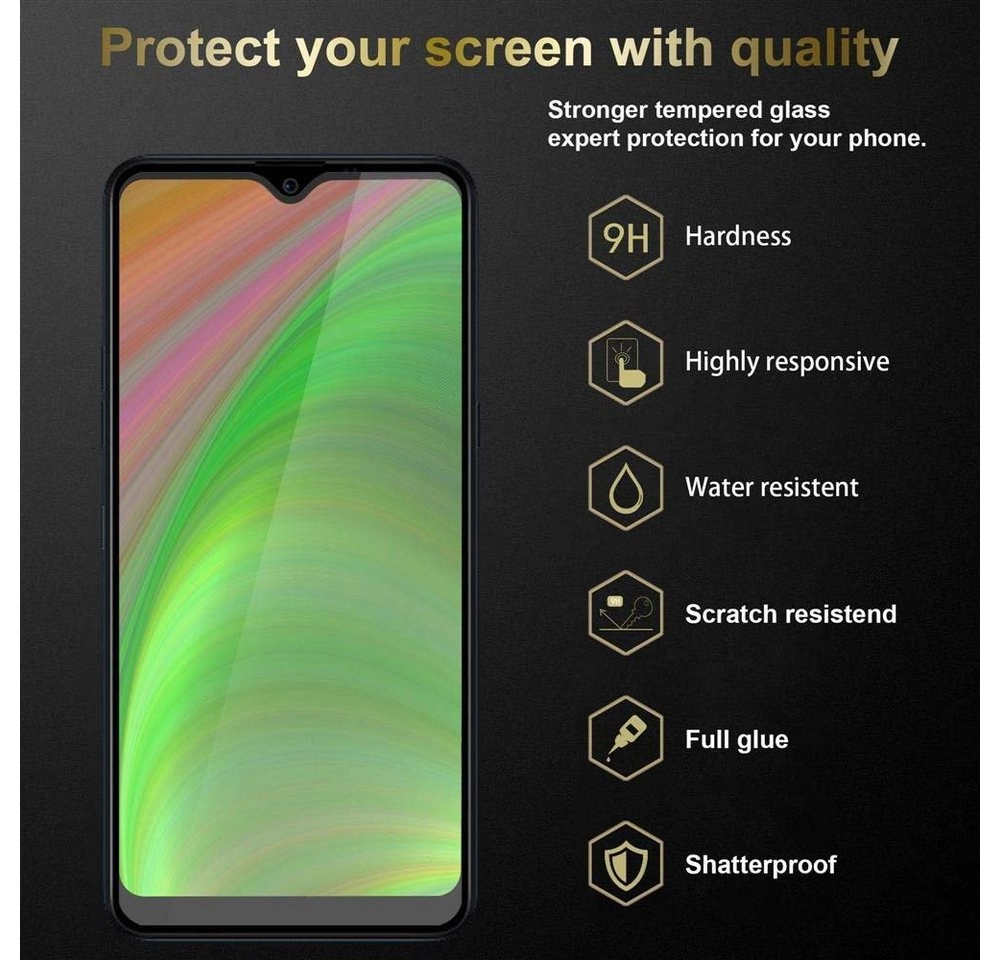 Cadorabo 3x Panzer Folie für LG K50s Schutzfolie in KRISTALL KLAR 3er Pack Gehärtetes (Tempered) Display-Schutzglas in 9H Härte mit 3D Touch Kompatibilität