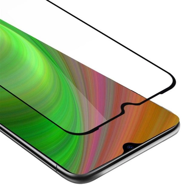 Cadorabo Vollbild Panzer Folie für Xiaomi Mi CC9 Schutzfolie in TRANSPARENT mit SCHWARZ Gehärtetes (Tempered) Display-Schutzglas in 9H Härte mit 3D Touch