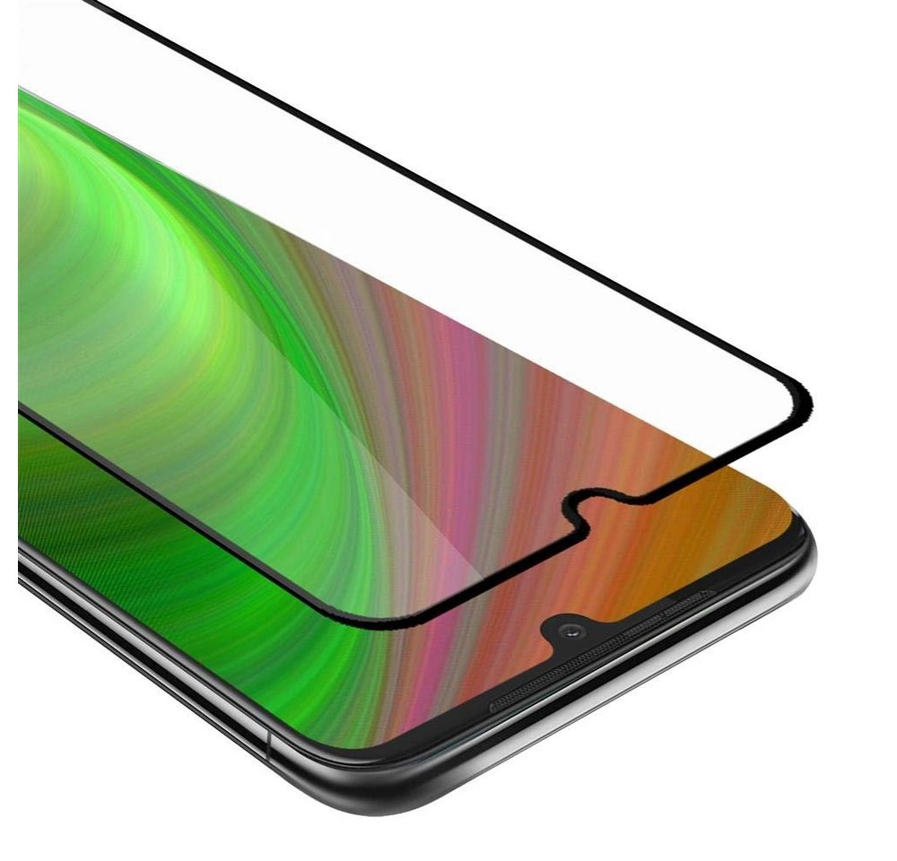 Cadorabo Vollbild Panzer Folie für Motorola MOTO G8 PLUS Schutzfolie in TRANSPARENT mit SCHWARZ Gehärtetes (Tempered) Display-Schutzglas in 9H Härte mit 3D Touch