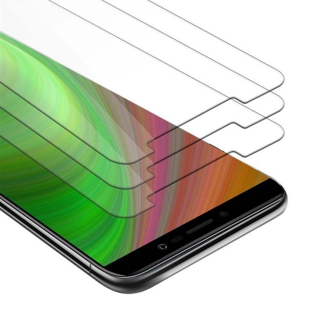 Cadorabo 3x Panzer Folie für WIKO Y80 Schutzfolie in KRISTALL KLAR 3er Pack Gehärtetes (Tempered) Display-Schutzglas in 9H Härte mit 3D Touch Kompatibilität