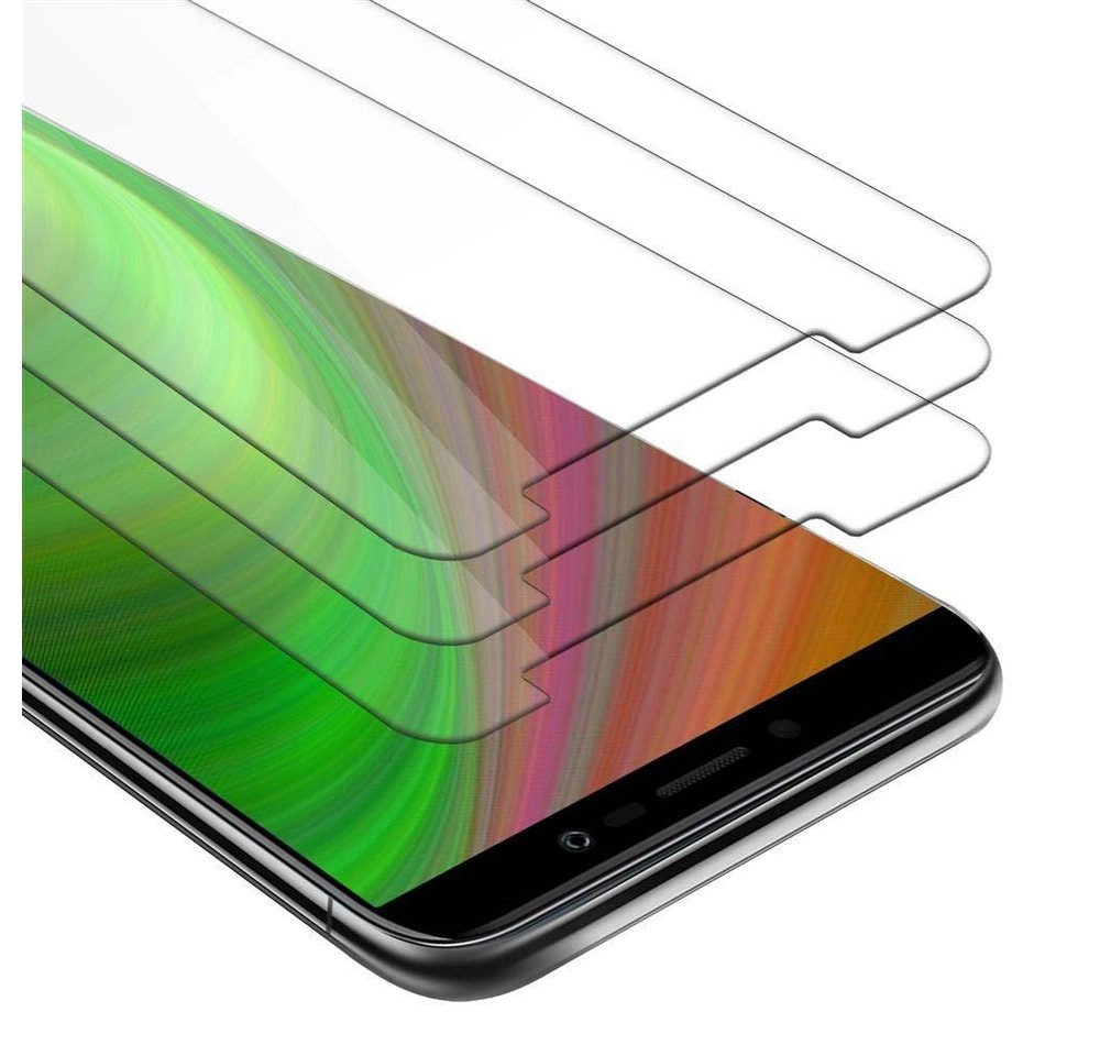 Cadorabo 3x Panzer Folie für WIKO Y80 Schutzfolie in KRISTALL KLAR 3er Pack Gehärtetes (Tempered) Display-Schutzglas in 9H Härte mit 3D Touch Kompatibilität