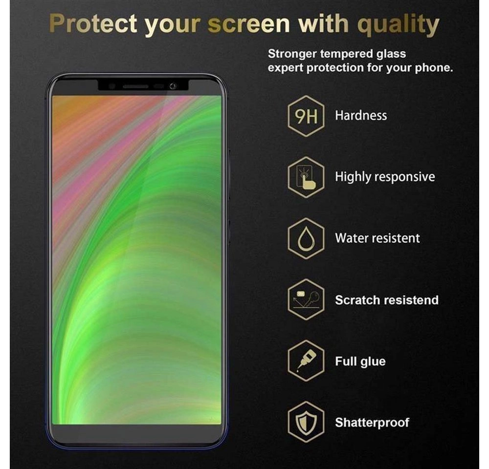 Cadorabo 3x Panzer Folie für WIKO Y80 Schutzfolie in KRISTALL KLAR 3er Pack Gehärtetes (Tempered) Display-Schutzglas in 9H Härte mit 3D Touch Kompatibilität