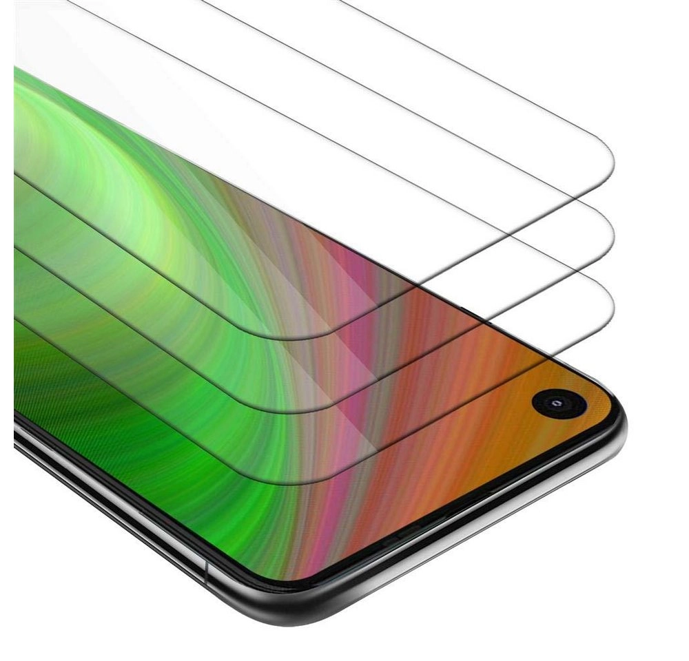 Cadorabo 3x Panzer Folie für Motorola ONE action Schutzfolie in KRISTALL KLAR 3er Pack Gehärtetes (Tempered) Display-Schutzglas in 9H Härte mit 3D Touch Kompatibilität