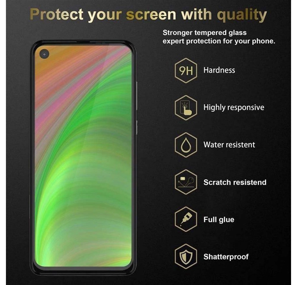 Cadorabo 3x Panzer Folie für Motorola ONE action Schutzfolie in KRISTALL KLAR 3er Pack Gehärtetes (Tempered) Display-Schutzglas in 9H Härte mit 3D Touch Kompatibilität