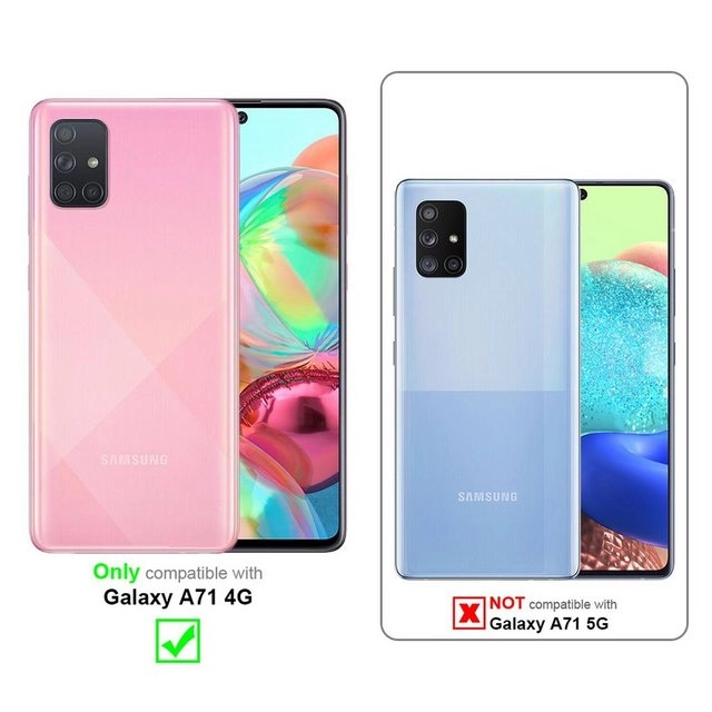 Cadorabo Panzer Folie für Samsung Galaxy A71 Schutzfolie in KRISTALL KLAR Gehärtetes (Tempered) Display-Schutzglas in 9H Härte mit 3D Touch Kompatibilität