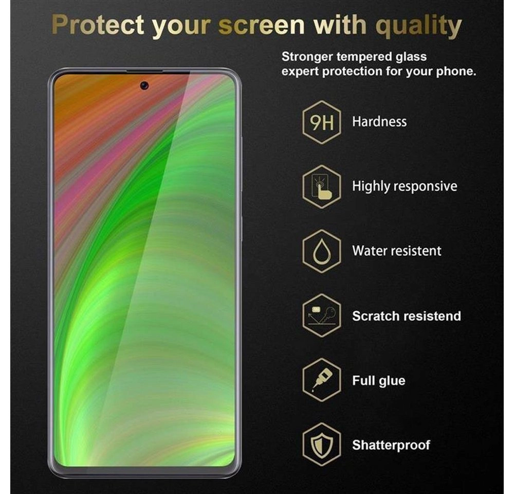 Cadorabo Panzer Folie für Samsung Galaxy A71 Schutzfolie in KRISTALL KLAR Gehärtetes (Tempered) Display-Schutzglas in 9H Härte mit 3D Touch Kompatibilität
