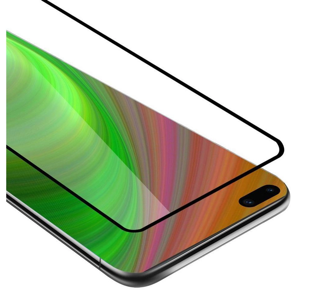 Cadorabo Vollbild Panzer Folie für Huawei P40 Schutzfolie in TRANSPARENT mit SCHWARZ Gehärtetes (Tempered) Display-Schutzglas in 9H Härte mit 3D Touch