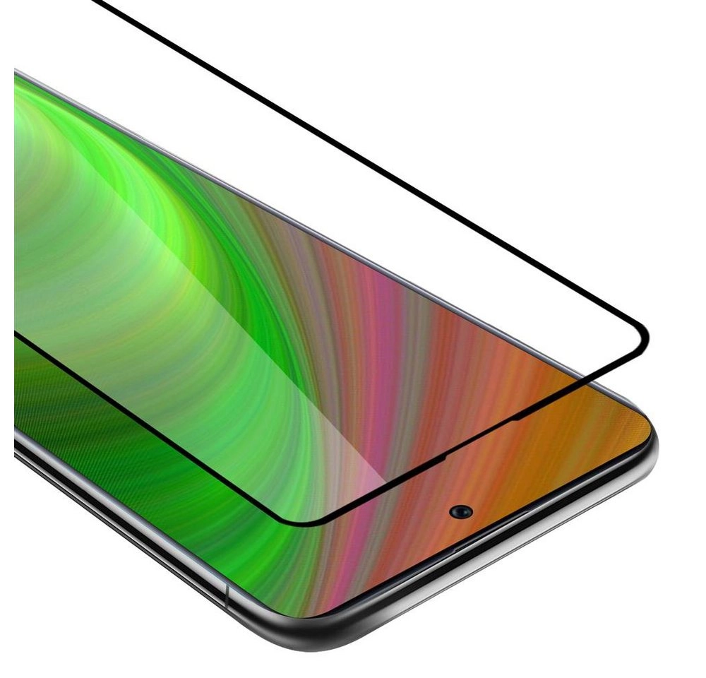 Cadorabo Vollbild Panzer Folie für Samsung Galaxy A71 Schutzfolie in TRANSPARENT mit SCHWARZ Gehärtetes (Tempered) Display-Schutzglas in 9H Härte mit 3D Touch