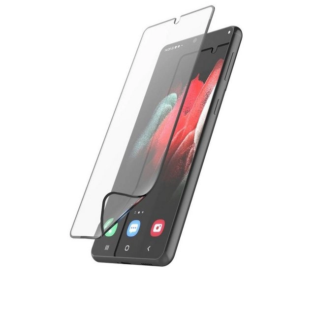 Hama »Displayschutz, Glas "Hiflex" für Samsung Galaxy S21 Ultra, Displayschutzglas«, Displayschutzglas, Fingerabdrucksensor kompatibel, Anti-Fingerabdruck-Beschichtung