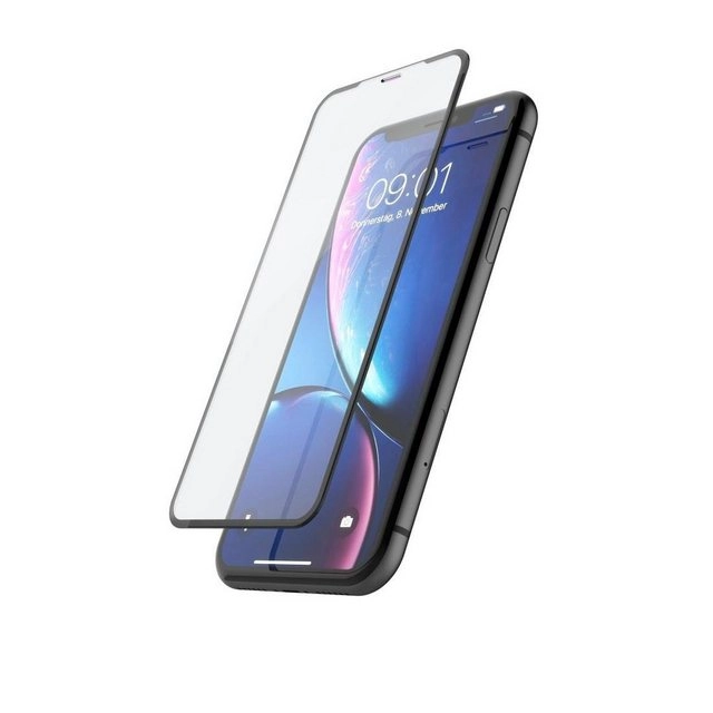 Hama »3D-Full-Screen-Schutzglas für Apple iPhone 11/ iPhone XR Glas, Schutz, Displayschutz«, Displayschutzglas, - Härtegrad: 10H, - Montagehilfe: Easy-On Frame, - Schutzklasse: 11, - Smartphone: Apple iPhone XR/11