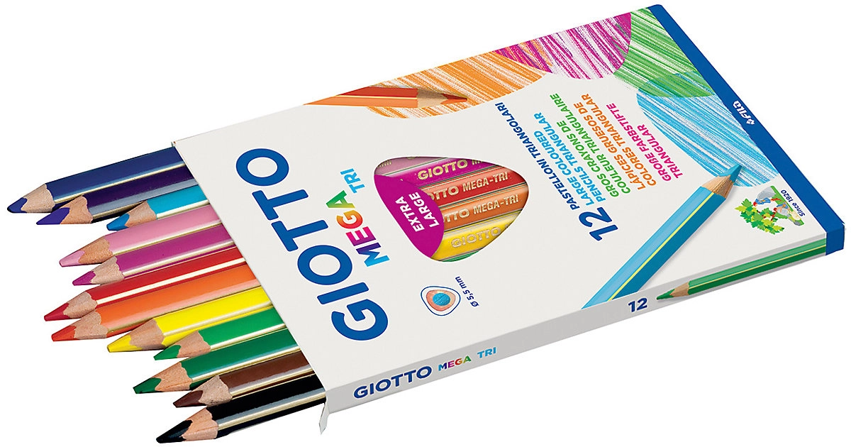 Buntstifte Farbstifte Giotto Mega Tri 12er Set