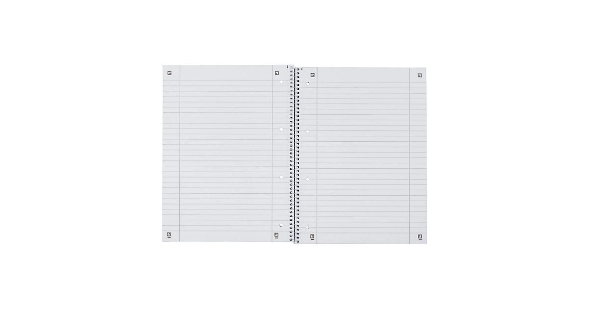 Oxford Recycling Collegeblock A4+ (220 x 295 mm), 80 Blatt, liniert mit Doppelrand, 90 g/m², 4fach gelocht