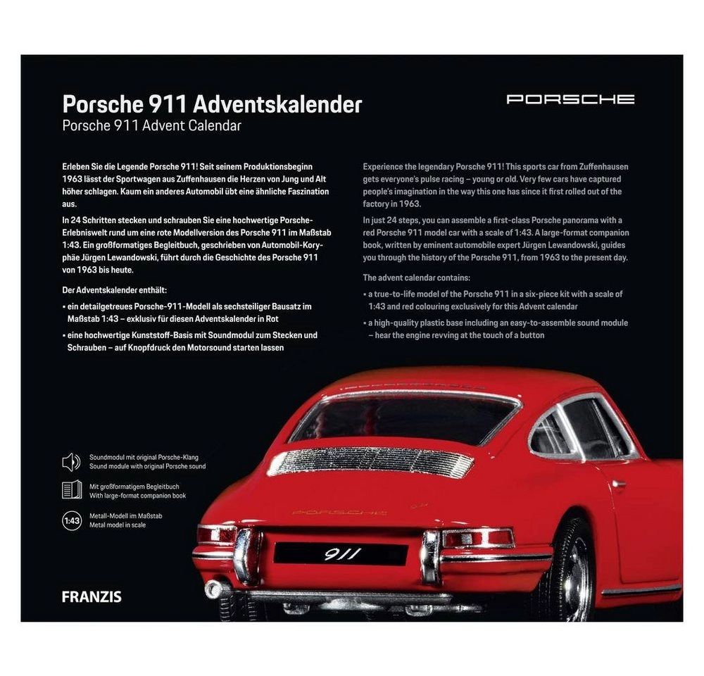 Franzis Adventskalender Porsche 911 rot