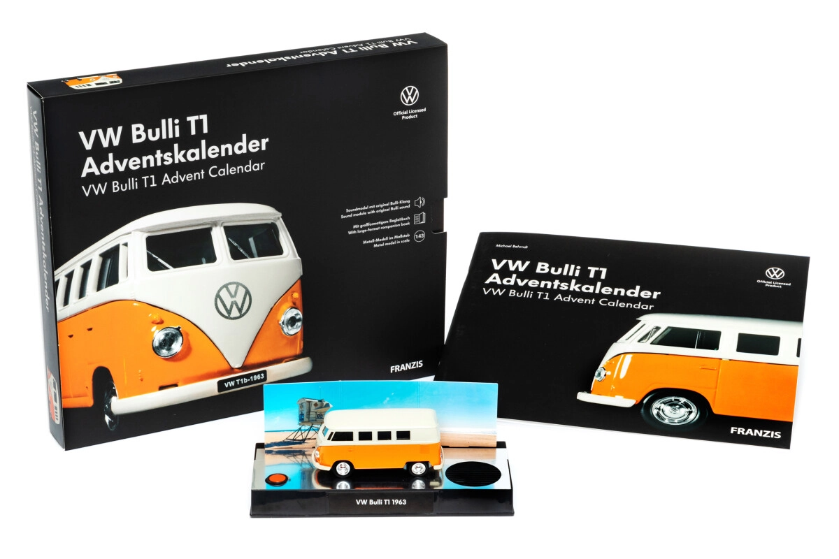 Franzis Adventskalender VW Bulli T1 orange/weiß