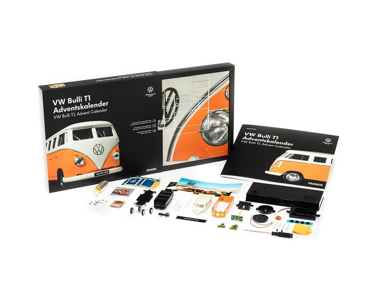 Franzis Adventskalender VW Bulli T1 orange/weiß