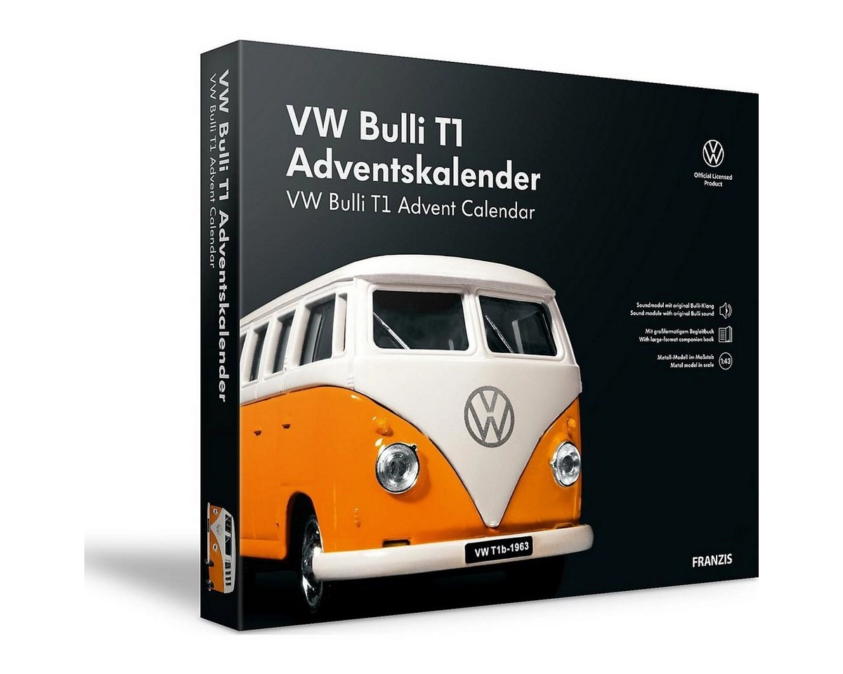 Franzis Adventskalender VW Bulli T1 orange/weiß