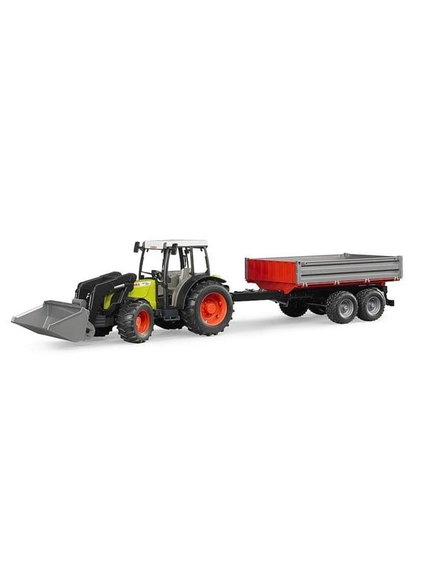 Bruder 02112 Claas Nectis 267 F mit Frontlader und Bordwandanhänger