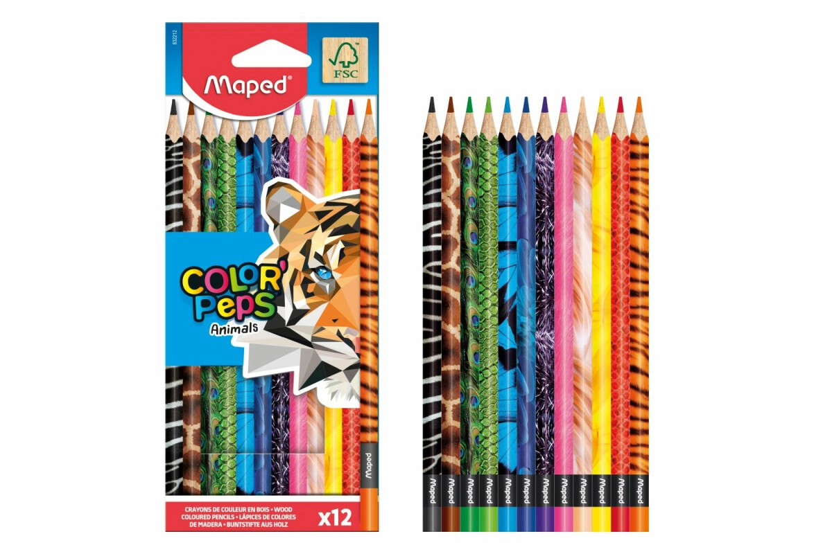 Maped Buntstifte Color Peps Animals dreikant 12er