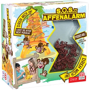 Mattel S.O.S. Affenalarm Geschicklichkeitsspiel für 2-4 Spieler ab 5 Jahren