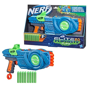 Nerf Elite 2.0 Flipshots Flip-8 Blaster mit 8 Dart-Läufen für doppelte Feuerkraft ab 8 Jahren