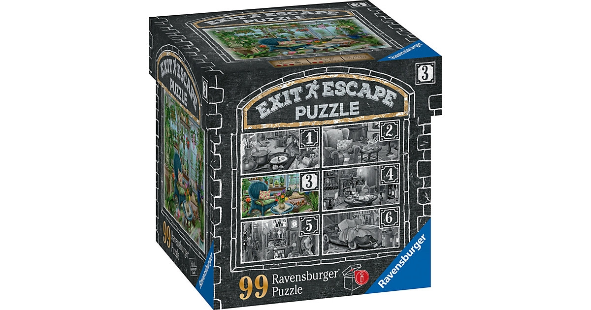 Ravensburger Exit Puzzle Im Gutshaus-Zimmer 3 Wintergarten 99 Teile ab 14 Jahren