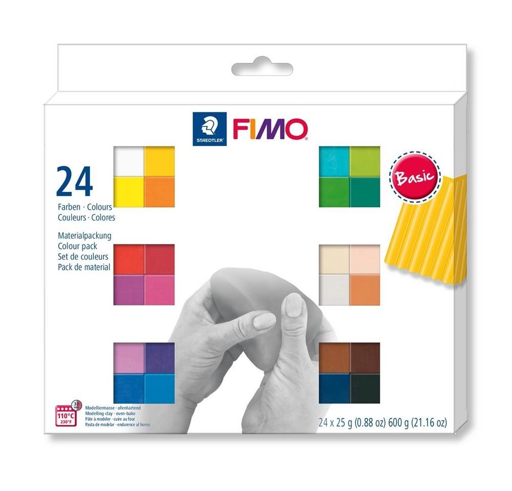 STAEDTLER® FIMO® soft Modelliermasse mit 24 sortierten Farben Basic