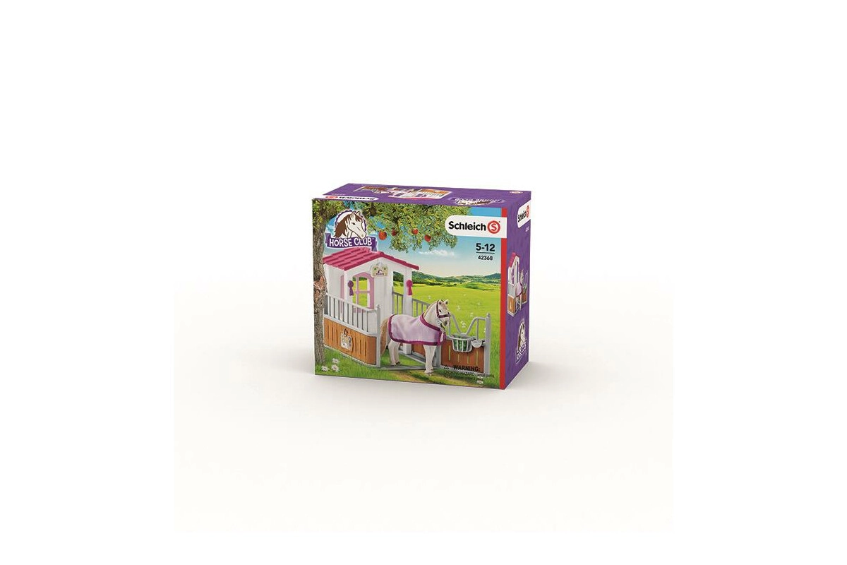 Schleich 42368 Horse Club Pferdebox mit Lusitano Stute Spielkasten ab 5 Jahren